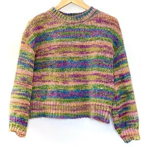 Love x Design Space Dye Wool Blend Cottage Cozycore Cabincore Sweater Retro